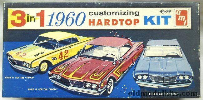 AMT 1/25 1960 Lincoln Continental Hardtop 3 in 1 Customizing Kit - Stock / Race / Custom, 4460 plastic model kit